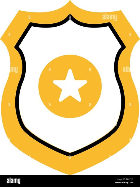 Police Badge Sign Illustration Vector On A White Background Stock