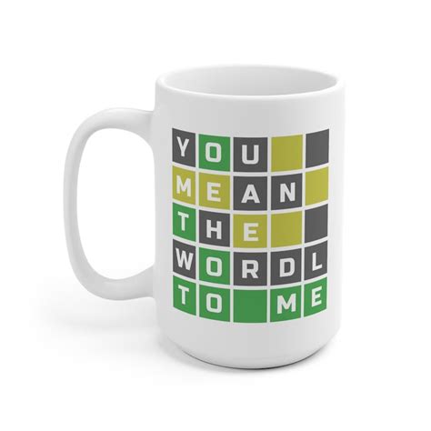 Wordle Coffee Mug you Mean the Wordle to Me - Etsy