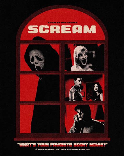 SCREAM 1996 Vintage Horror Movie Poster Retro Movie Print Scream