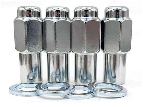 4 Extra Long Lug Nuts Duplex Mag Shank 916 Nut With Washers Gorilla