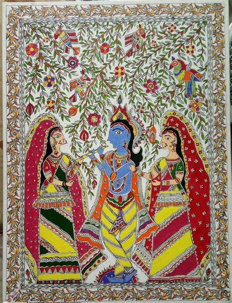 Pin By Sudha Mehta On My Paintings Indian Folk Art Madhubani Art