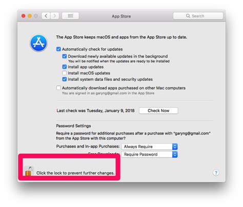 Macos High Sierra 10 13 2 Bug App Store Preferences Unlock With Any