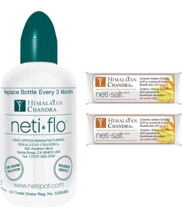 himalayan neti flo nasal wash bottle  sachets  ounce natural