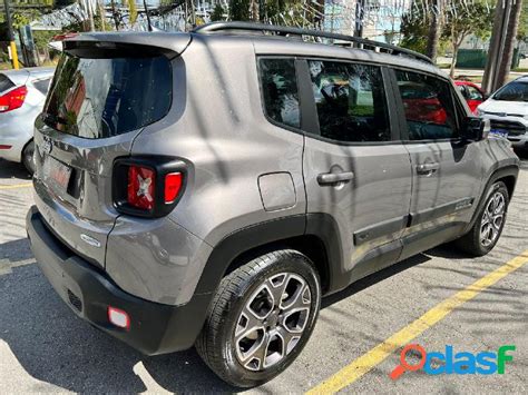 Jeep Renegade Longitude 1 8 4x2 Flex 16v Aut Cinza 2017 1 8 Flex Em