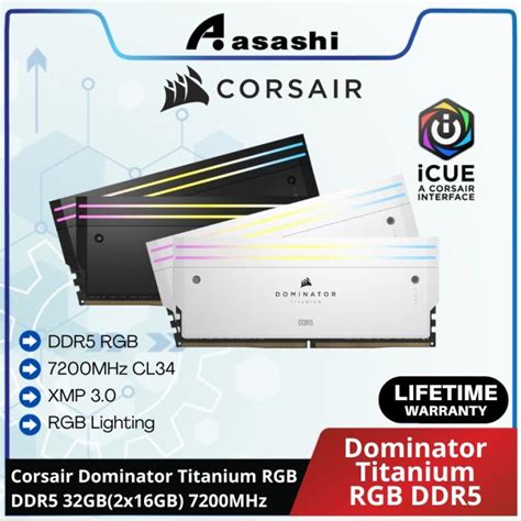 Corsair Dominator Titanium Black White Rgb Ddr Gb X Gb Mhz