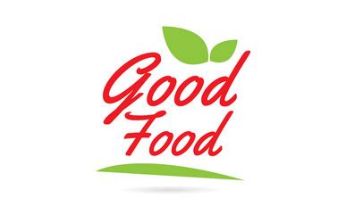 Good Food Word Text Typography Design Logo Icon Vector Image