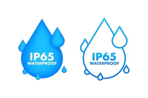 Premium Vector | Ip65 waterproof water resistance level information sign