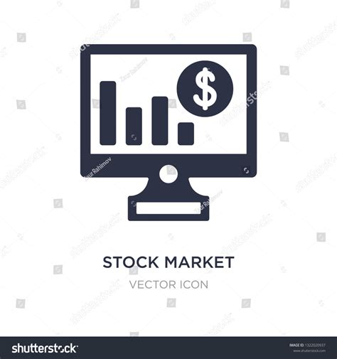 Stock Market Icon On White Background Stock Vector (Royalty Free ...