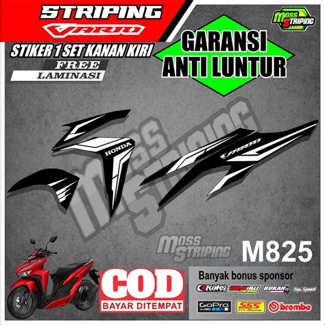 Jual Stiker Motor Striping Honda Vario New 125 150 Thn 2018 2022 Kode M825 Sticker Motor