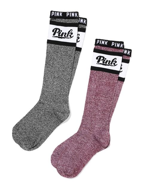 I Love Pink Socks Victoria S Secret Vs Angel Socks Grey Black And