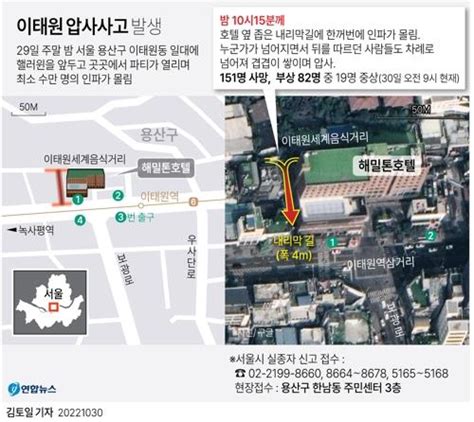 핼러윈의 비극이태원 압사 참사 153명 사망종합2보 연합뉴스