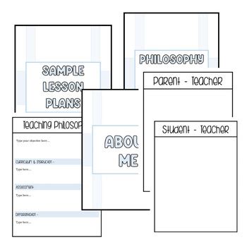 EDITABLE Teaching Portfolio Template By The Classroom Charms TPT