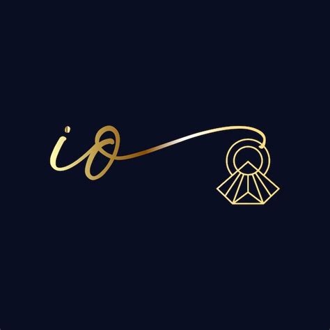 Premium Vector Io Initial Logo Wedding Handwriting Jewelry Logo