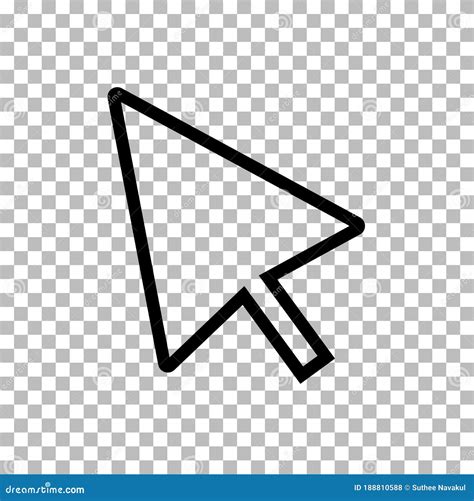 Pointer Icon On Transparent Background Cursor Sign Stock Vector