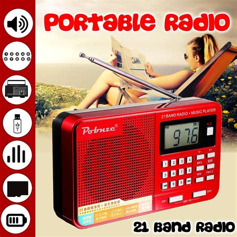 Portable Pockets Radio Personal Handheld Full Band Am Fm Sw Digital Mp