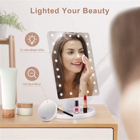 Cosmirror Lighted Makeup Vanity Mirror With X Magnifying Mirror