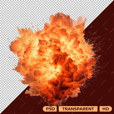 Fire explosion isolated on transparent background | Premium AI-generated PSD