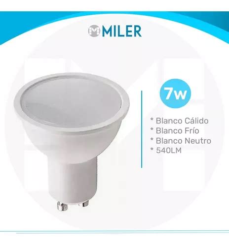 Spot Embutir Platil Circular Con Dicroica Led 7w Pack X 10u En Venta En