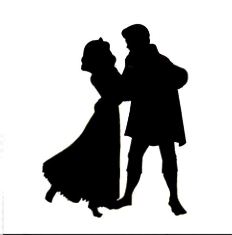 Snow White And Prince Couple Silhouette Couple Silhouette Disney