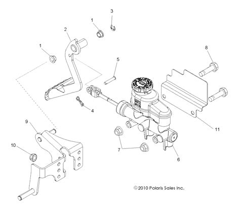 FREINS PEDALE ET MAITRE CYLINDRE POUR RZR XP 900 2011 Esprit POLARIS