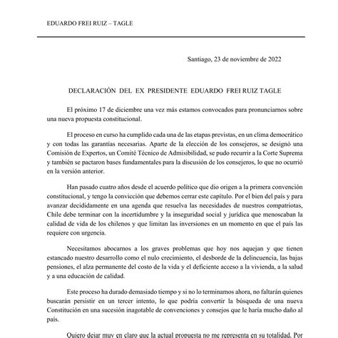 Declaración Eduardo Frei Ruiz Tagle 23 de Noviembre 2023 pdf DocDroid