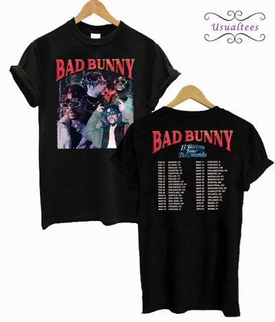 Bad Bunny El Ultimo Tour Del Mundo Tour 2022 T Shirt Print Clothes