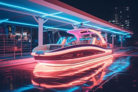 Premium Photo Neon Nautical Nocturne