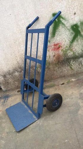 Rubber Platform Mild Steel Hand Trolley For Carry Material Capacity