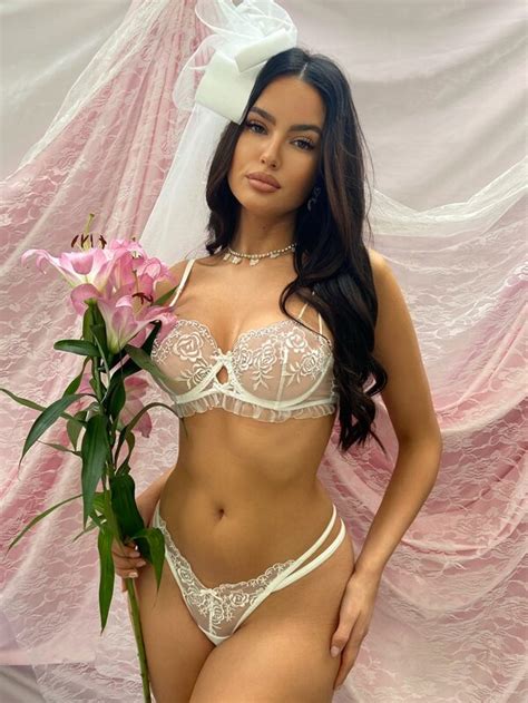 Nina Bonheur Floral Embroidery Lace Lingerie Set Shein Usa