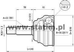 Przegub Statim Zestaw Przegubu Półoż Napędowa C 293 Opinie i ceny na