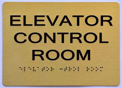 Elevator Control Room Sign The Sensation Line Tactile Signs