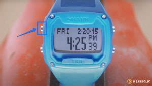 how to change the time on a shark freestyle watch