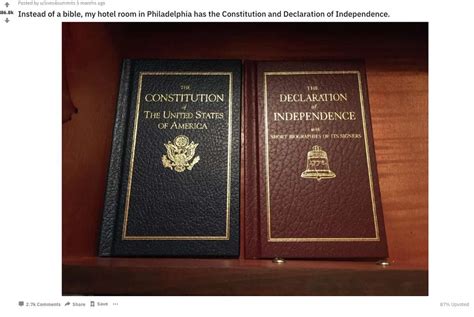 Hilton Hotel Replaces Bedside Bibles With Us Constitution In Nevada Location