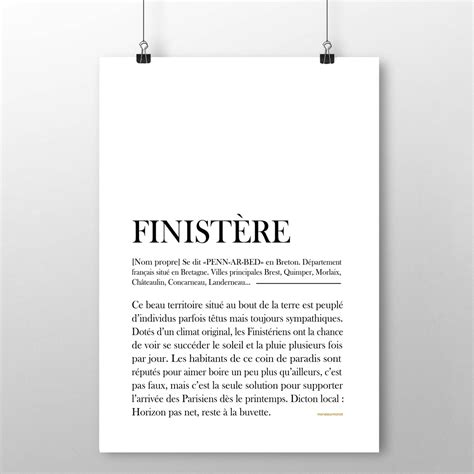 Affiche Finistere La Definition Toutes Les Affiches Affiches Bretagne