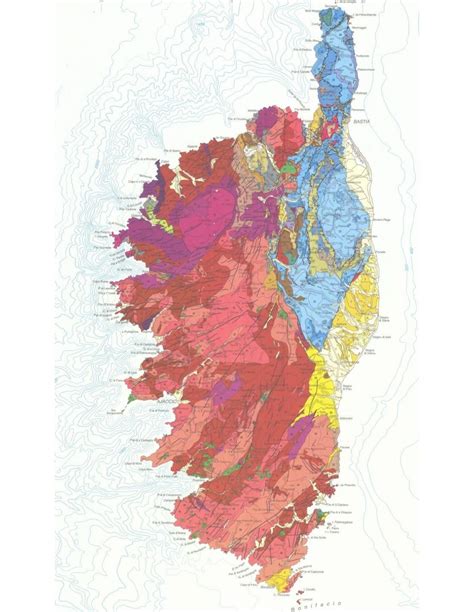 Geological Map Of Corsica And Sardinia Ccgm