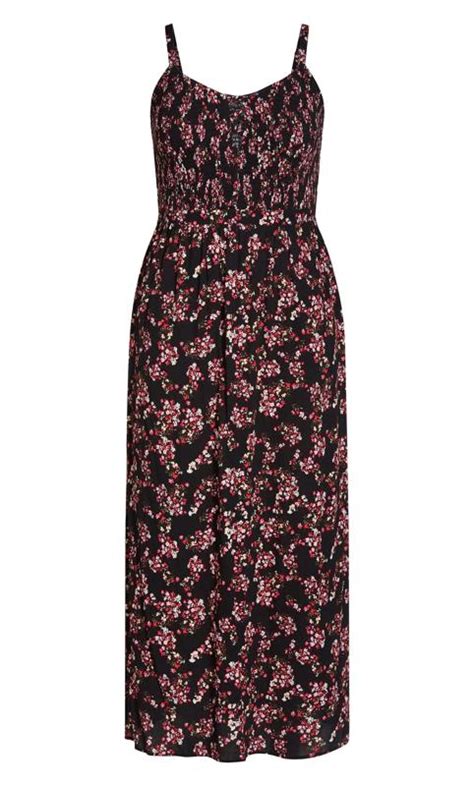 Evans Black Fleetwood Print Maxi Dress Evans