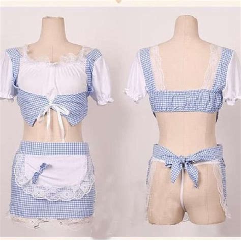 Jual Baju Sexy Wanita Lingerie Set Wanita Kostum Sexy Desain Pelayan