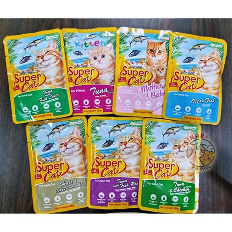 Jual Supercat Pouch Gram Makanan Basah Kucing Sachet Super Cat