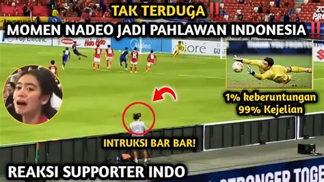 INI SERIUSREAKSI SUPPORTER INDO SAAT NADEO GAGALKAN PENALTY SINGAPURA