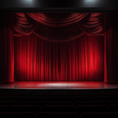 Premium Photo | Red theatre curtains