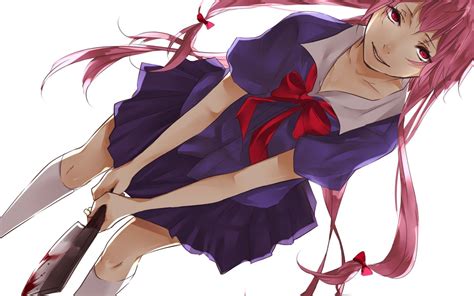 Anime Girl with Bloody Knife | Anime | Pinterest | Anime, Future diary ...