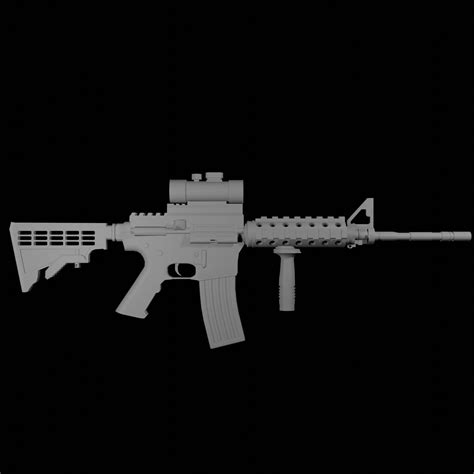 M A Assault Rifle D Model By Ddesigndave