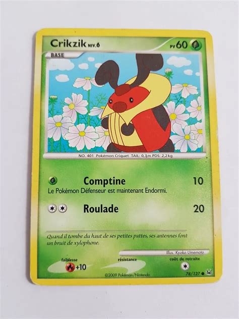 Crikzik 78 127 Platine Carte Pokemon