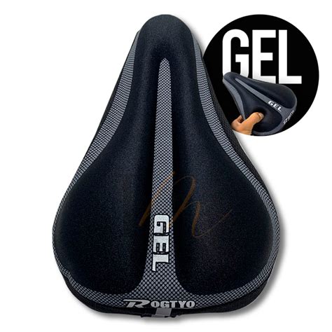 Capa De Banco Selim Bike Gel Silicone Confort Vel Tecido Respir Vel