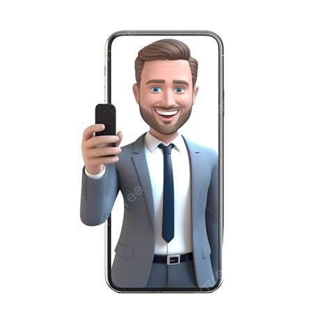 Businessman In White Shirt And Blue Tie Make Video Calls D