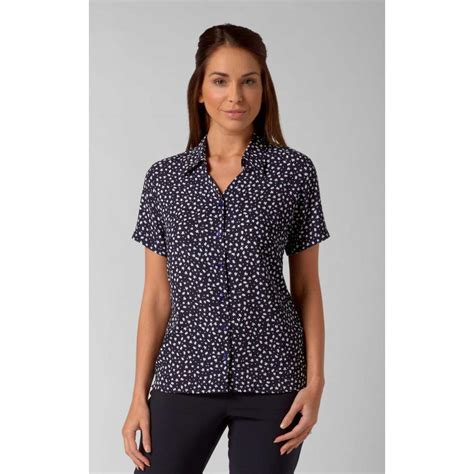 Heidi Short Sleeve Navy Vortex Designs Vd Heidi2950 Blouse