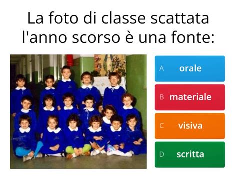 Le Fonti Storiche Quiz