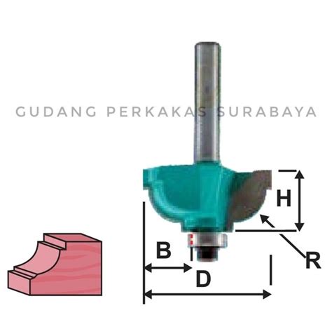 Jual CLASSICAL COVE BIT 2 FLUTE BALL BEARING GUIDE MATA ROUTER TRIMER 1