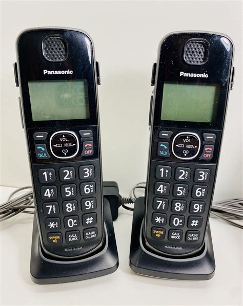 Panasonic Expandable Cordless Phone System Kx Tge Dect Black Ebay