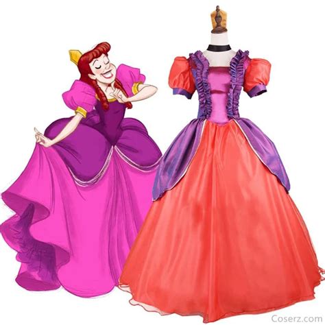 Cinderella Evil Sisters Stepsister Anastasia Dress Cosplay Costume